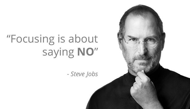 success advice from steve jobs on saying no to focus better at work