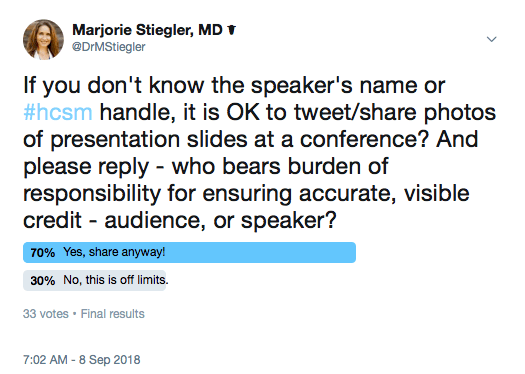 it is ok to tweet a speaker's slides