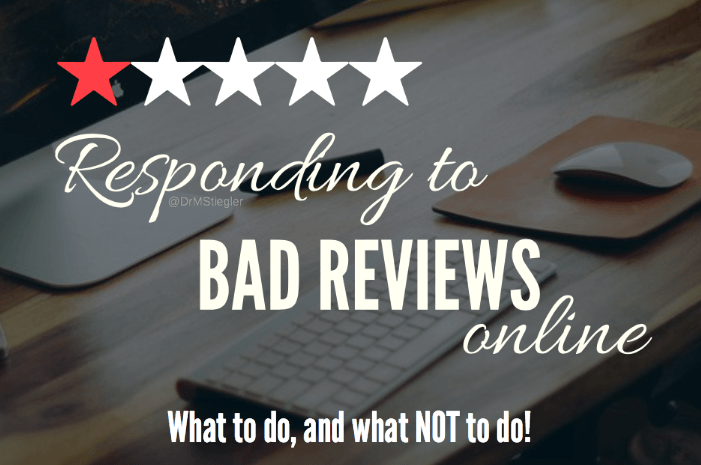 how doctors should respond to bad reviews online