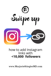 add a link to instagram without 10000 followers